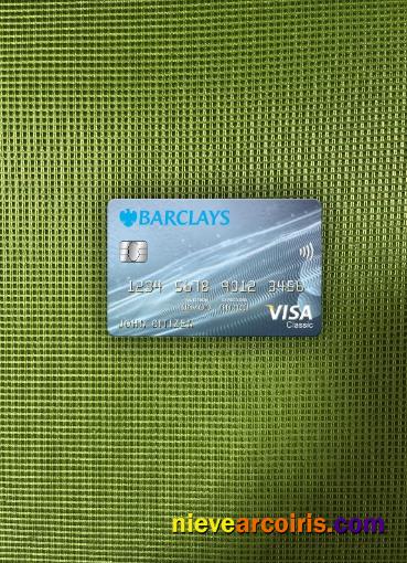 United Kingdom Barclays bank visa classic card photolook